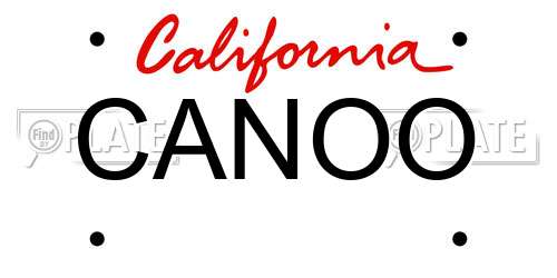 CANOO California License Plate