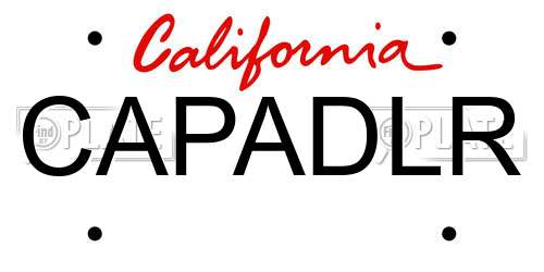 CAPADLR California License Plate