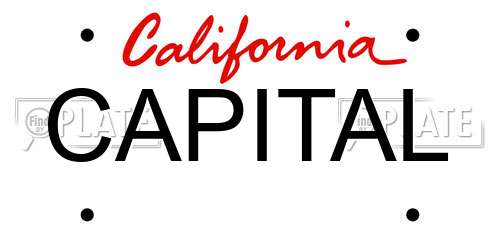 CAPITAL California License Plate