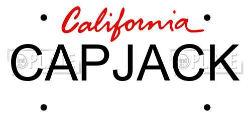 CAPJACK California License Plate