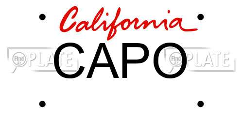 CAPO California License Plate