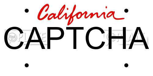CAPTCHA California License Plate