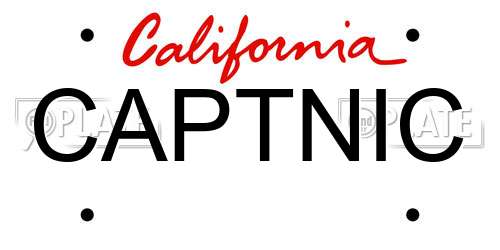 CAPTNIC California License Plate