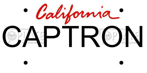 CAPTRON California License Plate