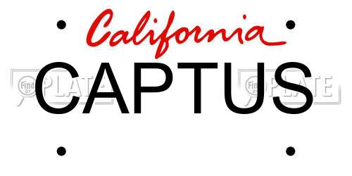 CAPTUS California License Plate