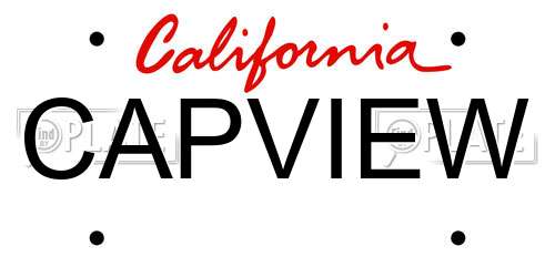 CAPVIEW California License Plate