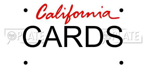 CARDS California License Plate