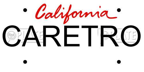 CARETRO California License Plate