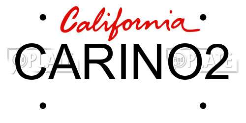 CARINO2 California License Plate