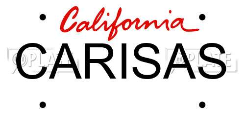 CARISAS California License Plate