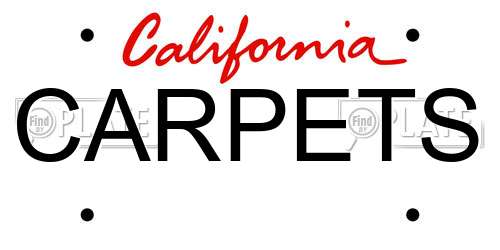CARPETS California License Plate
