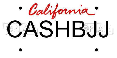 CASHBJJ California License Plate
