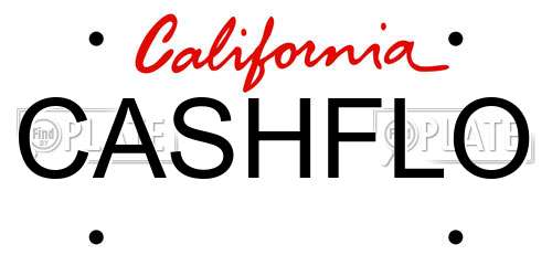 CASHFLO California License Plate