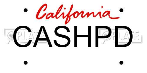 CASHPD California License Plate