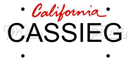 CASSIEG California License Plate