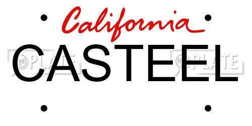 CASTEEL California License Plate
