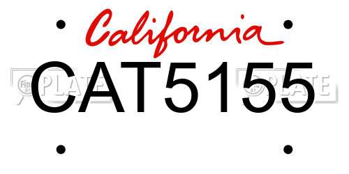 CAT5155 California License Plate