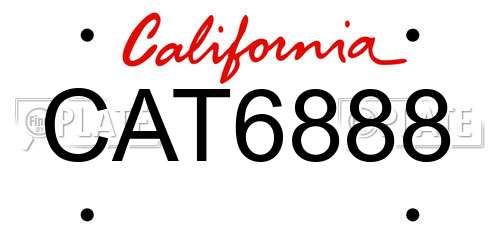 CAT6888 California License Plate
