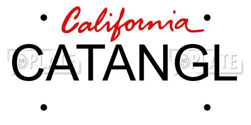 CATANGL California License Plate