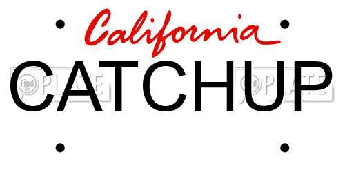 CATCHUP California License Plate