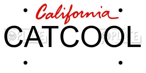 CATCOOL California License Plate
