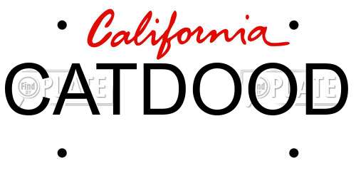 CATDOOD California License Plate