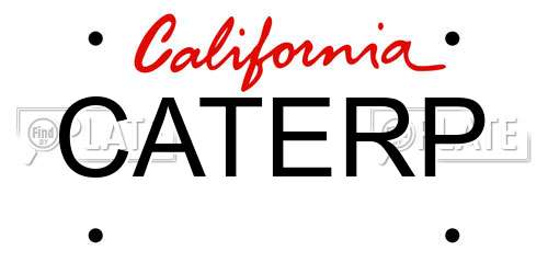 CATERP California License Plate