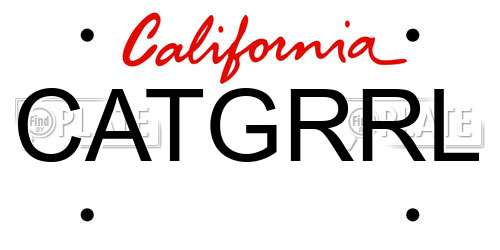 CATGRRL California License Plate