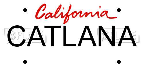 CATLANA California License Plate