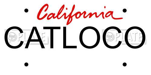 CATLOCO California License Plate