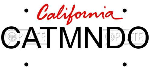 CATMNDO California License Plate