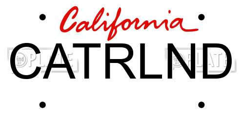 CATRLND California License Plate
