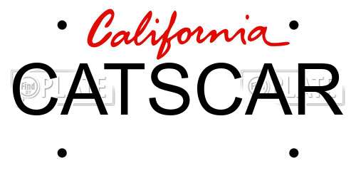 CATSCAR California License Plate