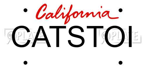 CATSTOI California License Plate