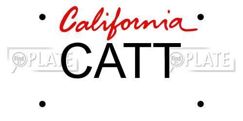 CATT California License Plate
