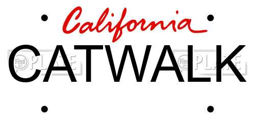 CATWALK California License Plate