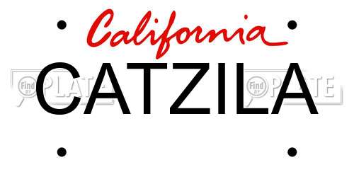 CATZILA California License Plate
