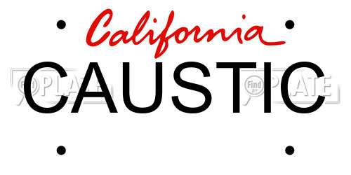 CAUSTIC California License Plate
