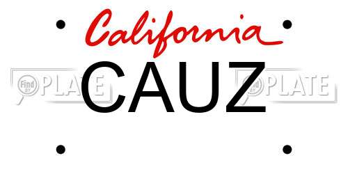 CAUZ California License Plate