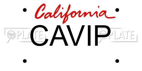 CAVIP California License Plate