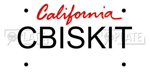 CBISKIT California License Plate