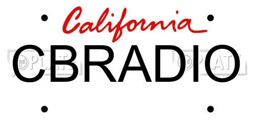 CBRADIO California License Plate
