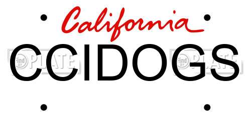 CCIDOGS California License Plate