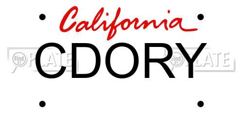 CDORY California License Plate