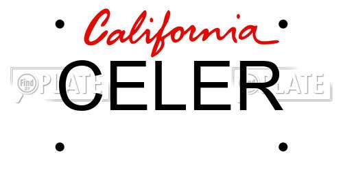 CELER California License Plate