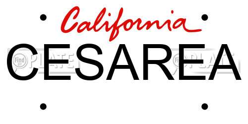 CESAREA California License Plate