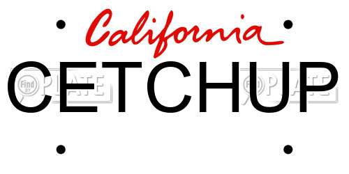 CETCHUP California License Plate