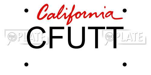 CFUTT California License Plate