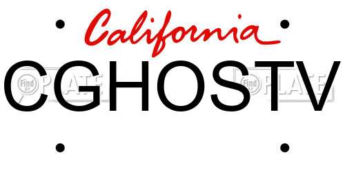 CGHOSTV California License Plate