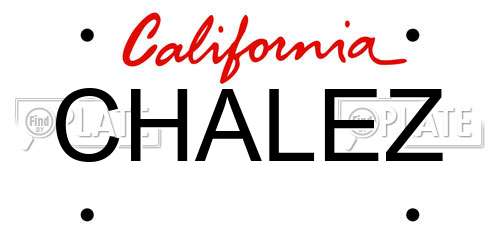 CHALEZ California License Plate